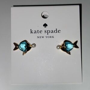 🩵NWT🩵 Kate Spade what a catch fish stud earrings